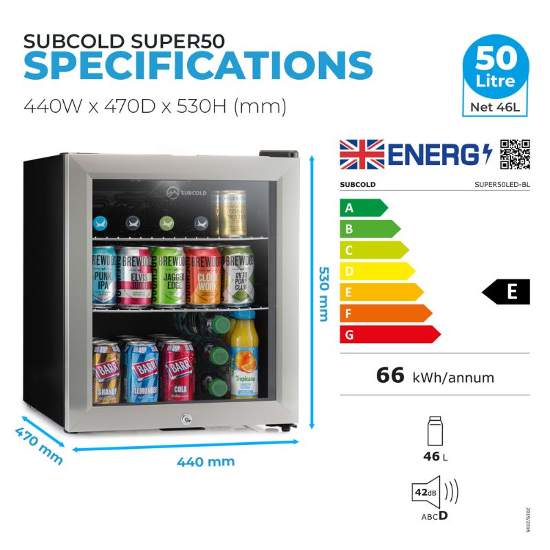 Subcold Super 50 Stainless Steel Countertop Beer Fridge
