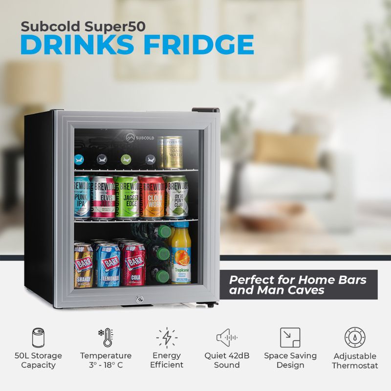 Subcold Super 50 Silver Countertop Beer Fridge