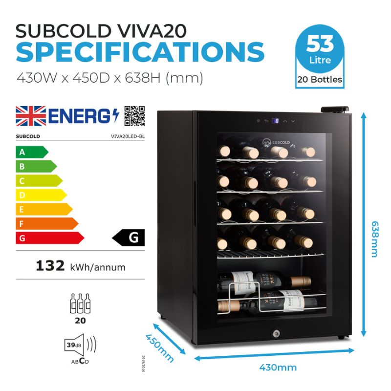 Subcold Viva 20 LED Wine Cooler