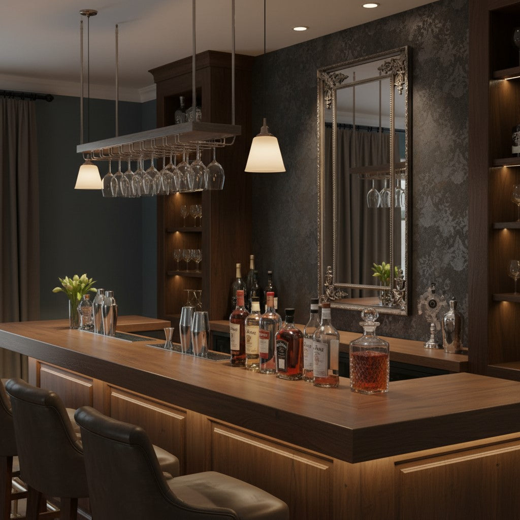 Tall Silver French Mirror without Crest