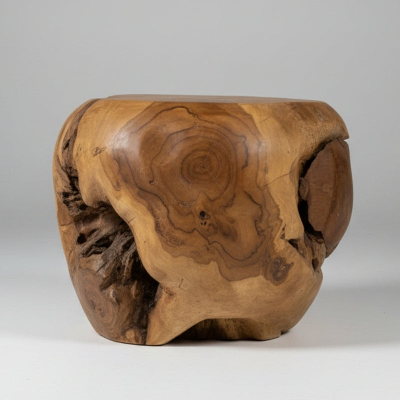 Teak Ball Stool