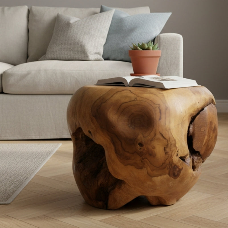 Teak Ball Stool
