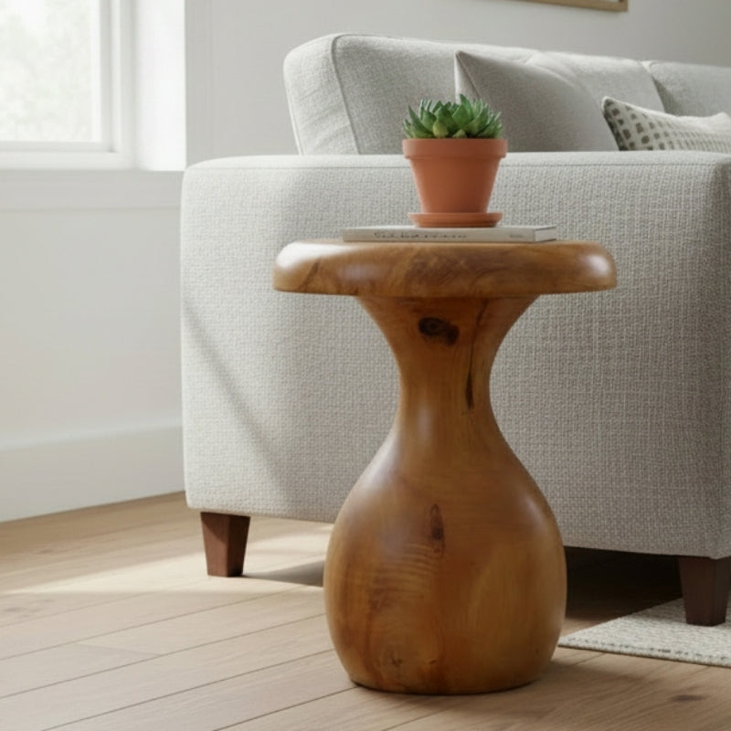 Teak Mushroom Stool