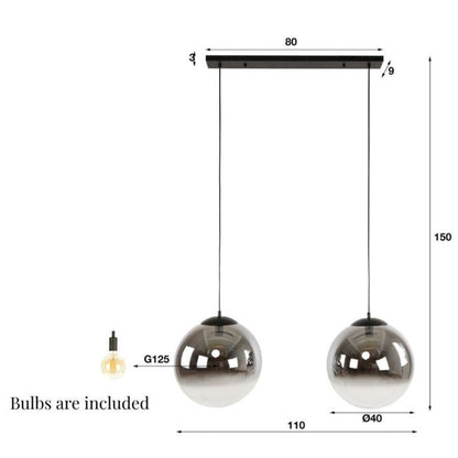 Trinity 2 String Bubble Light Pendant