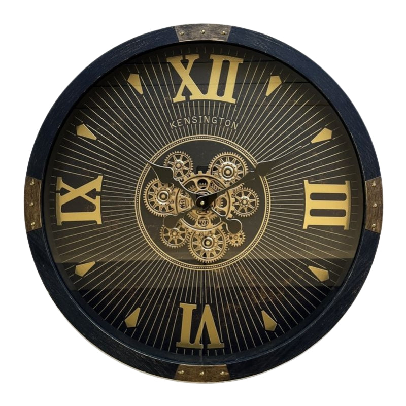 Kensington Sunburst Gear Wall Clock – 64cm