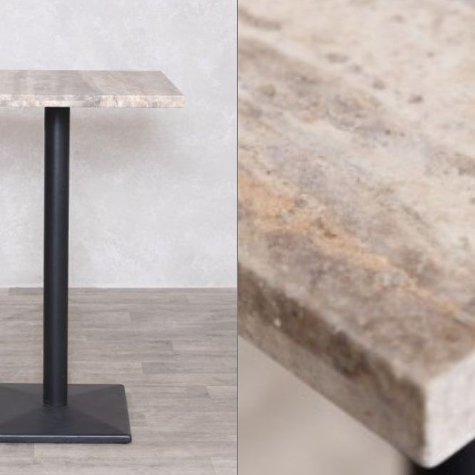 Travertine Top Square Bar Table Range