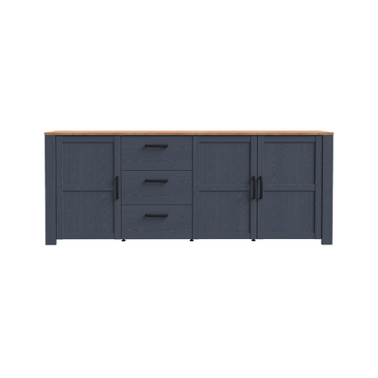 Bohol Large Sideboard in Riviera Oak/Navy