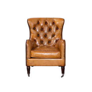 Hereford Leather Chesterfield Armchair