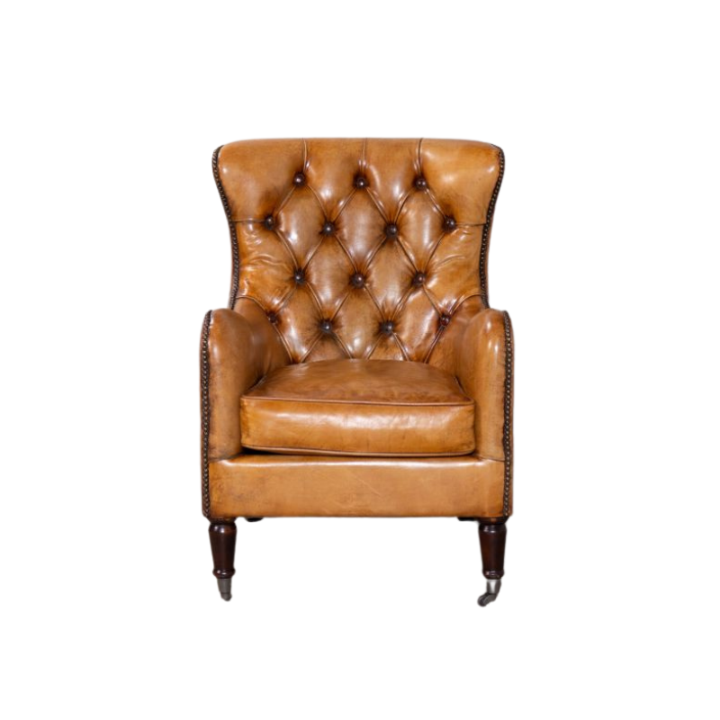 Hereford Leather Chesterfield Armchair