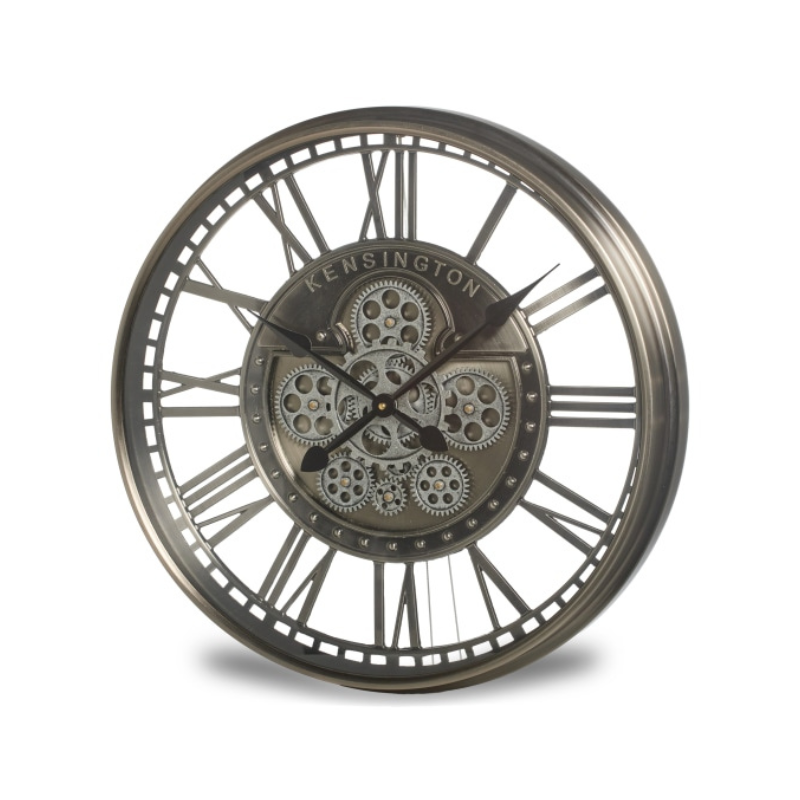 Brushed Antique Silver Kensington Wall Clock