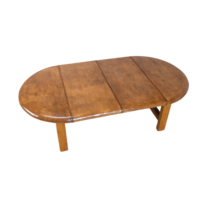 Leather Top Coffee Table