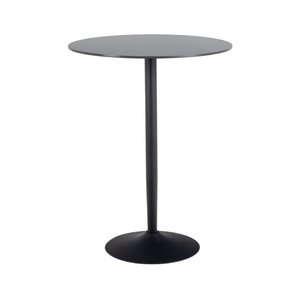 Malta Ceramic Round Bar Table in Matt Black