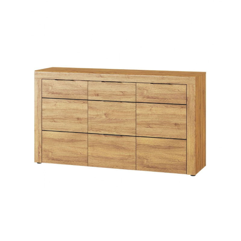 Sorelle Large Oak Effect 3 Drawer Sideboard K45