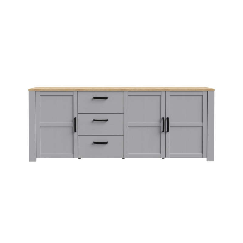 Bohol Large Sideboard in Riviera Oak/Grey Oak