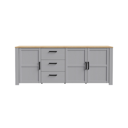 Bohol Large Sideboard in Riviera Oak/Grey Oak