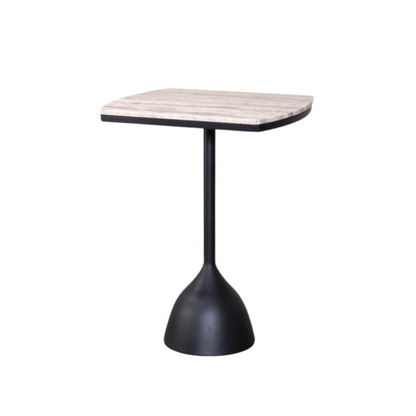 Eton Breakfast Bar Table With Grey Travertine Top