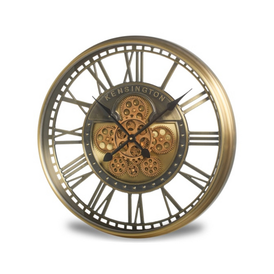 Brushed Antique Gold Kensington Wall Clock