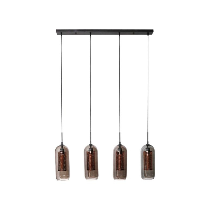 Selena 4 String Smoke Glass Pendant Light
