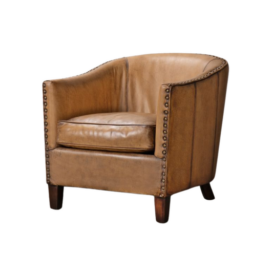 Wolseley Leather Tub Armchair