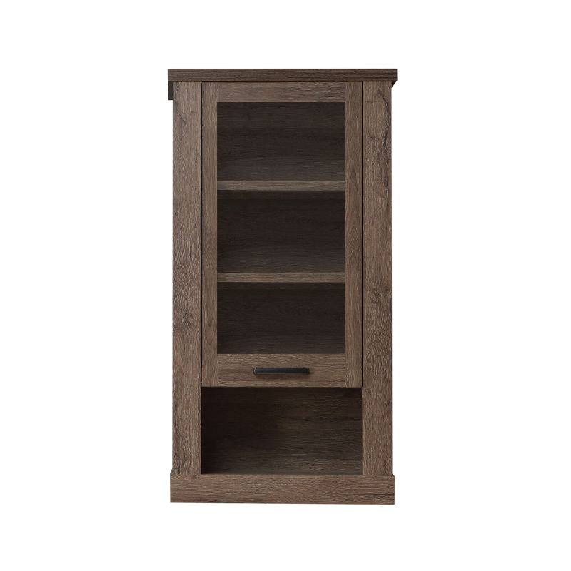 Corona Wall Display cabinet in Tabak Oak