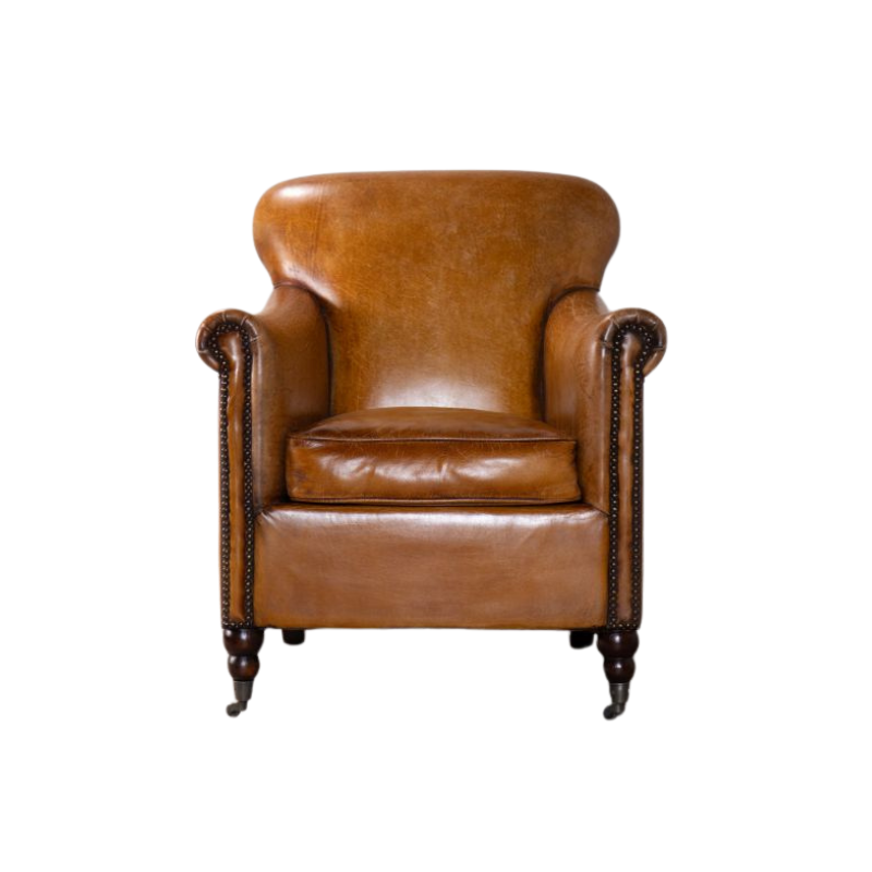 Lansdowne Vintage Style Tan Leather Armchair