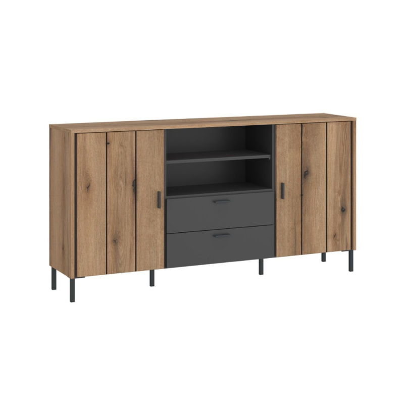 Arundel Sideboard 2 Door 2 Drawer in Oak/Grey
