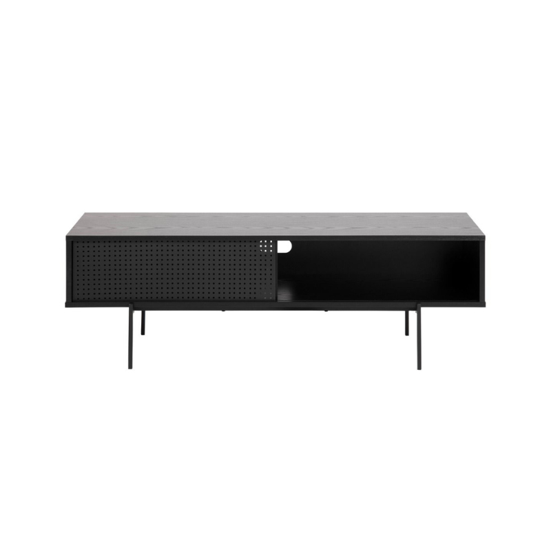 Angus TV Unit with 1 Sliding Door in Black