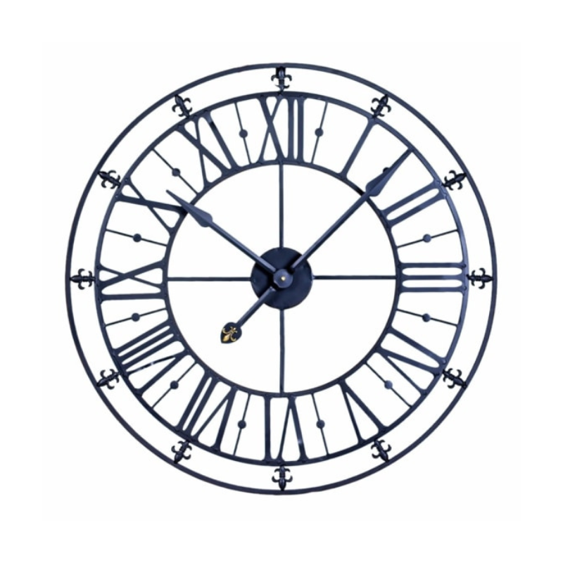 Medium Black Iron Skeleton Wall Clock