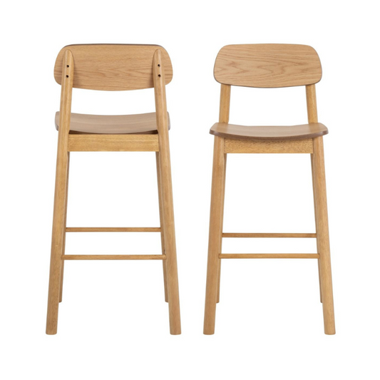 Barlow Oak Bar Stool Set of 2
