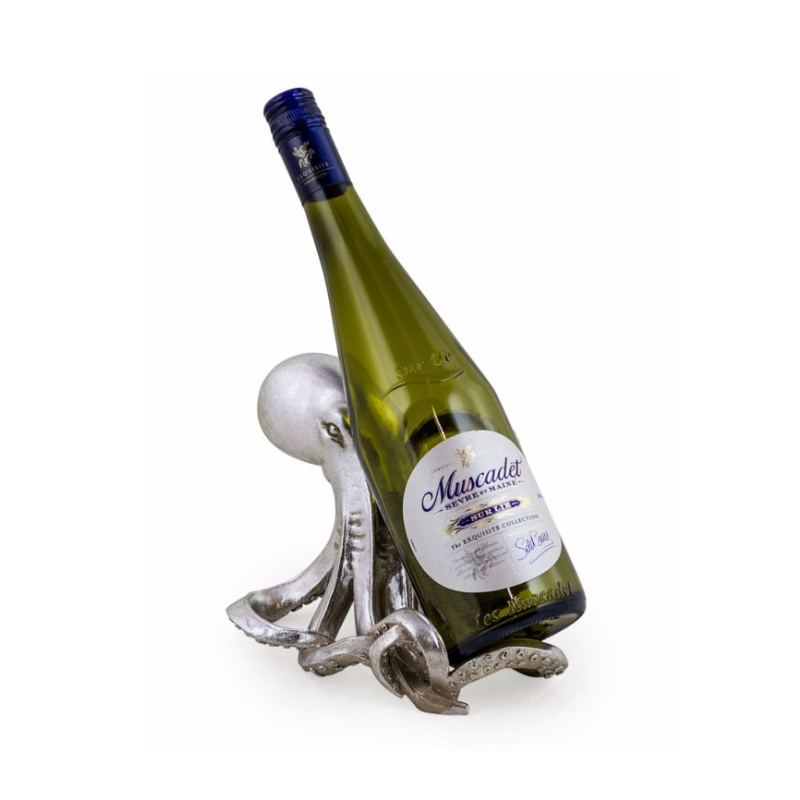 Silver Octopus Wine Bottle Holder