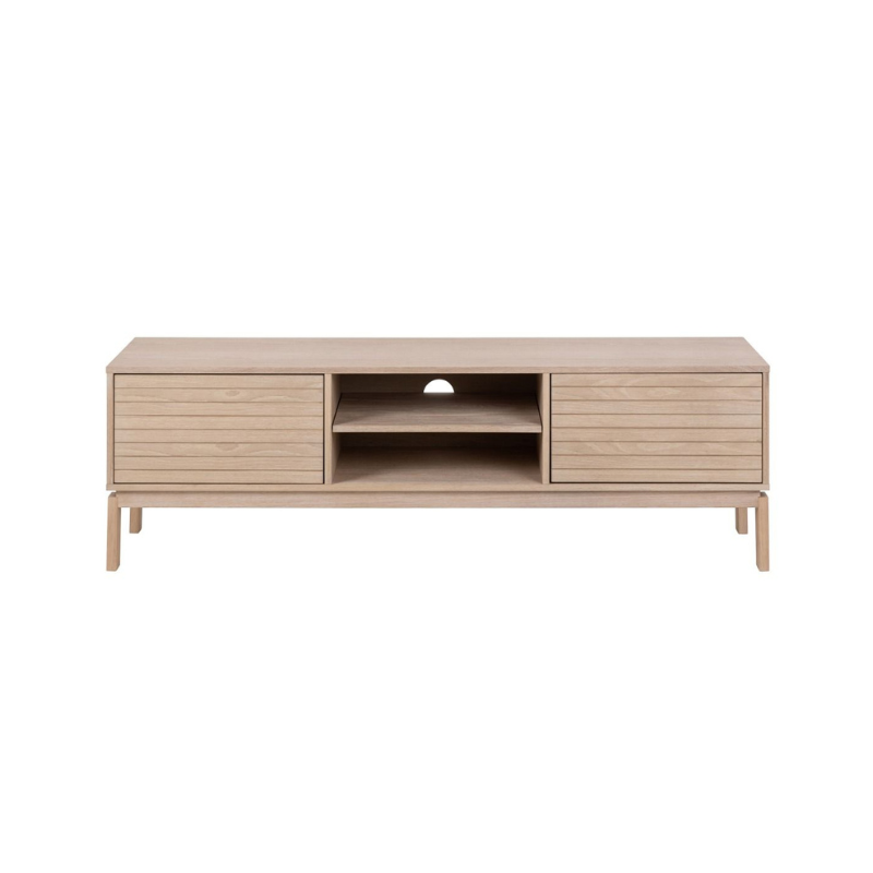 Linley 2 Door TV Unit in White Oak