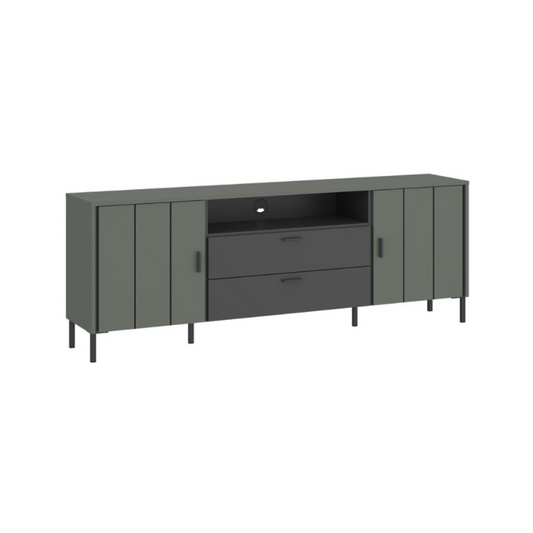 Arundel TV Cabinet 2 Door 2 Drawer 173cm wide 65cm High in Green/Grey