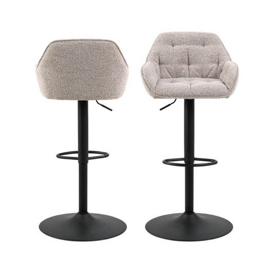 Brooke Swivel Bar Stool with Height Adjustable Function in Monza Beige (Set of 2)