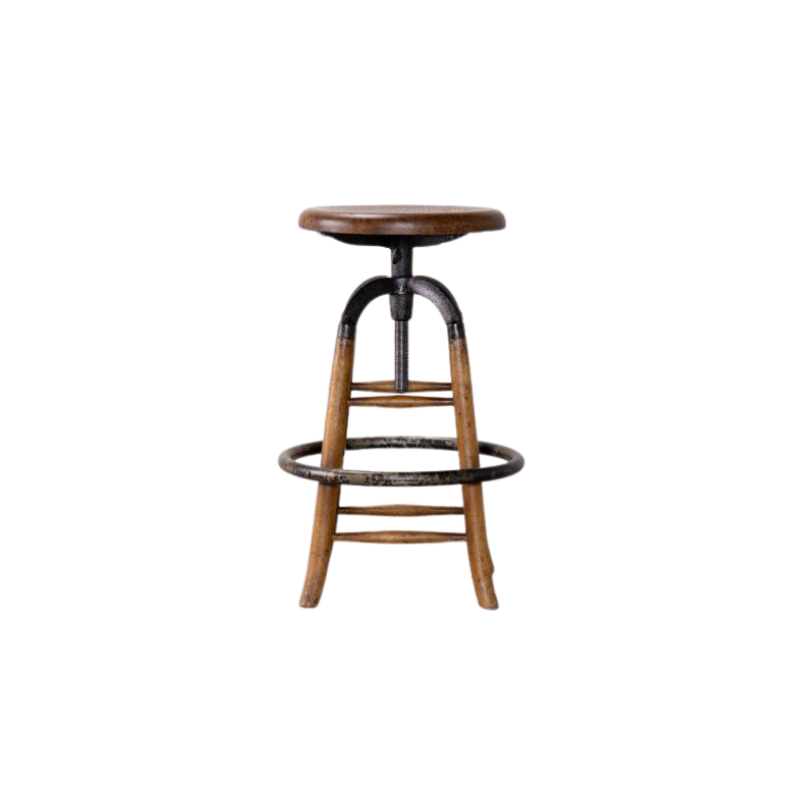 Old English Rustic Oak Bar Stools