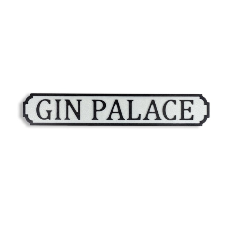 Antiqued Wooden "Gin Palace" Road Sign