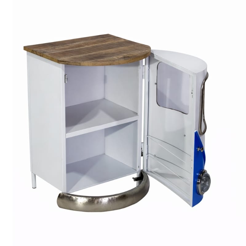 Side Cabinet VW Camper Style Side Table Cabinet – Retro Drinks Storage (Red, Blue or Yellow)