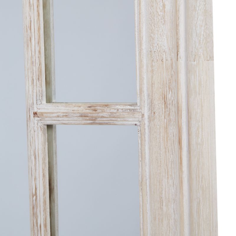 Washed Wood Framed Window Mirror