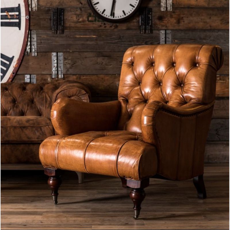 Westminster Buttoned Leather Armchair