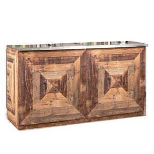 Chevron Reclaimed Pine Modular Bar