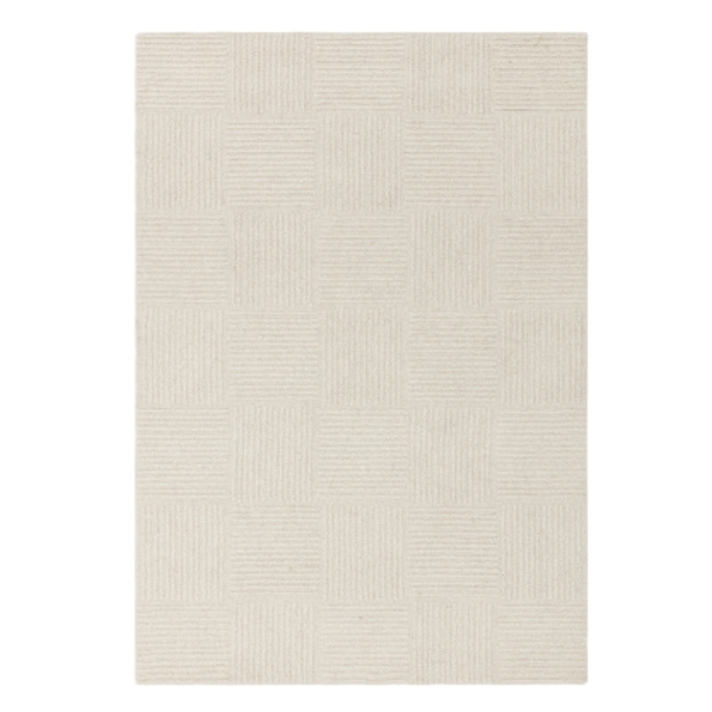 Zennith Cream Bouclé Grid Rug