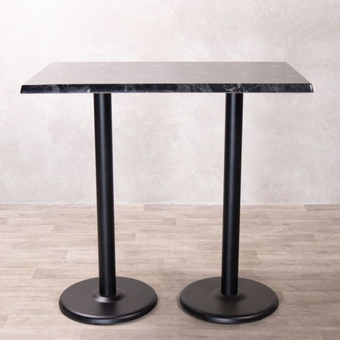 Alcantara Black Café Bar Table Range