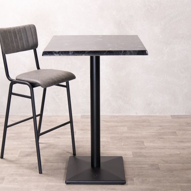 Alcantara Black Café Bar Table Range