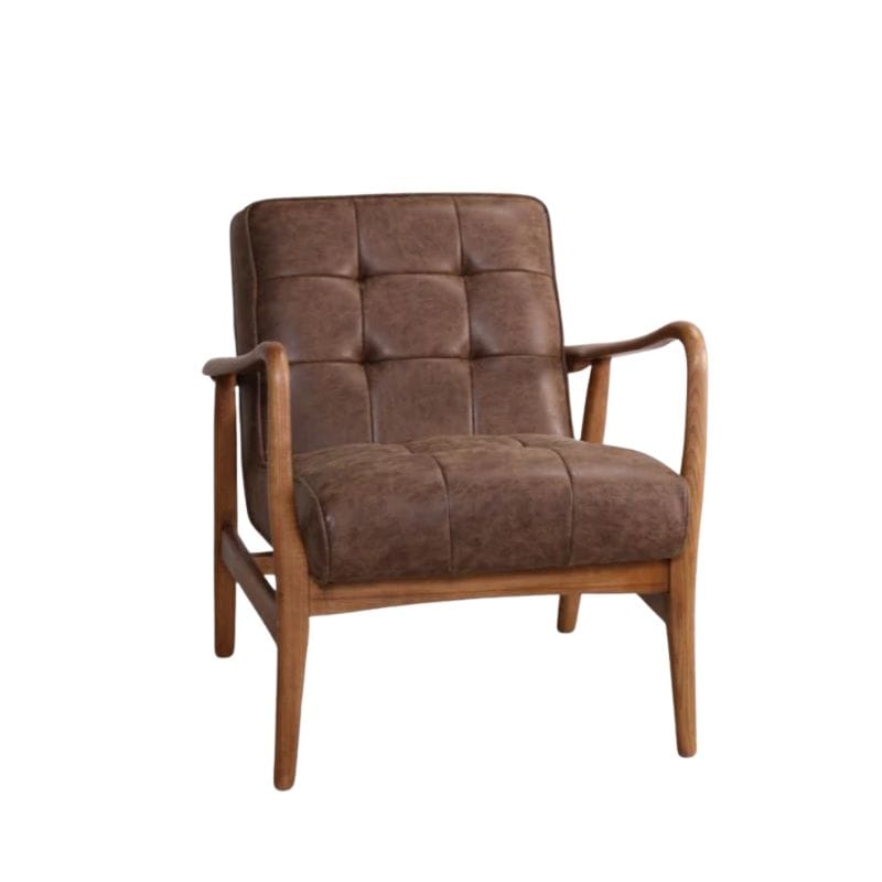 Armchair Chair / Brown Kingsbury Faux Leather Sofa Range