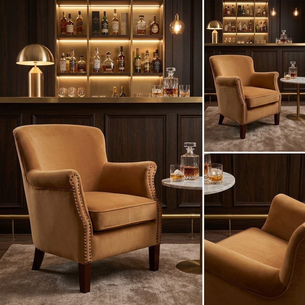 Armchair Cromarty Armchair in Brushed Gold