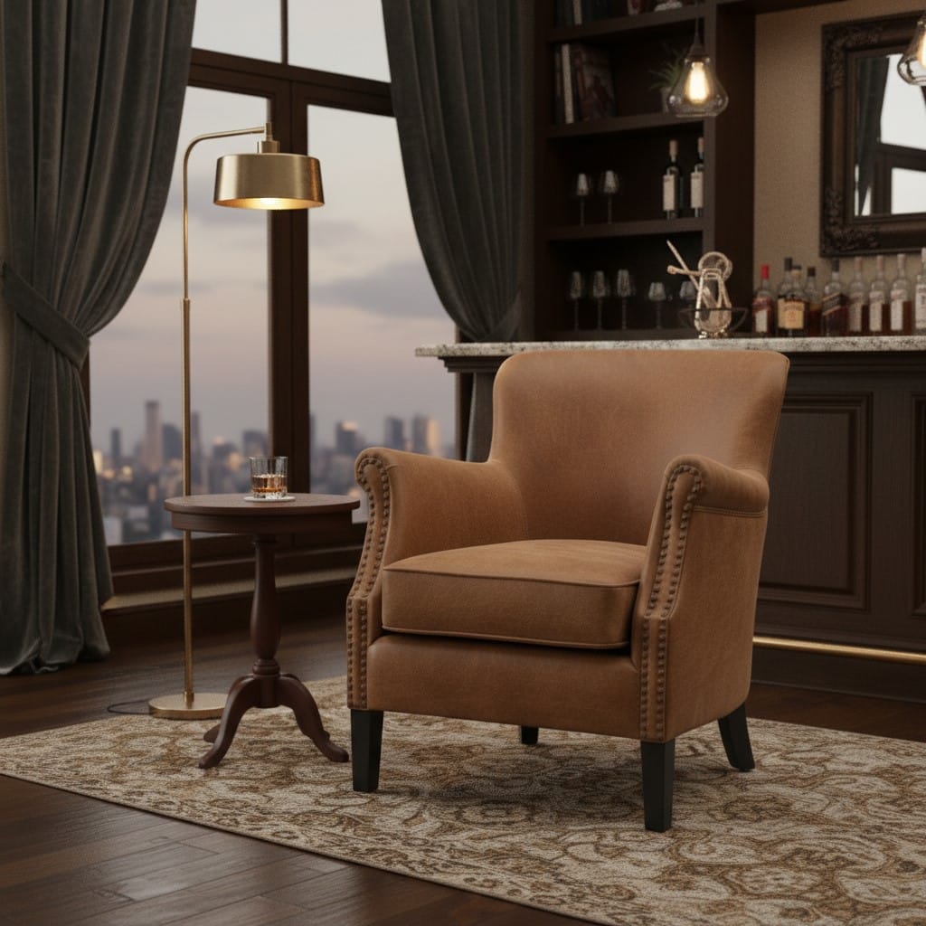 Armchair Cromarty Armchair in Vegan Vintage Leather