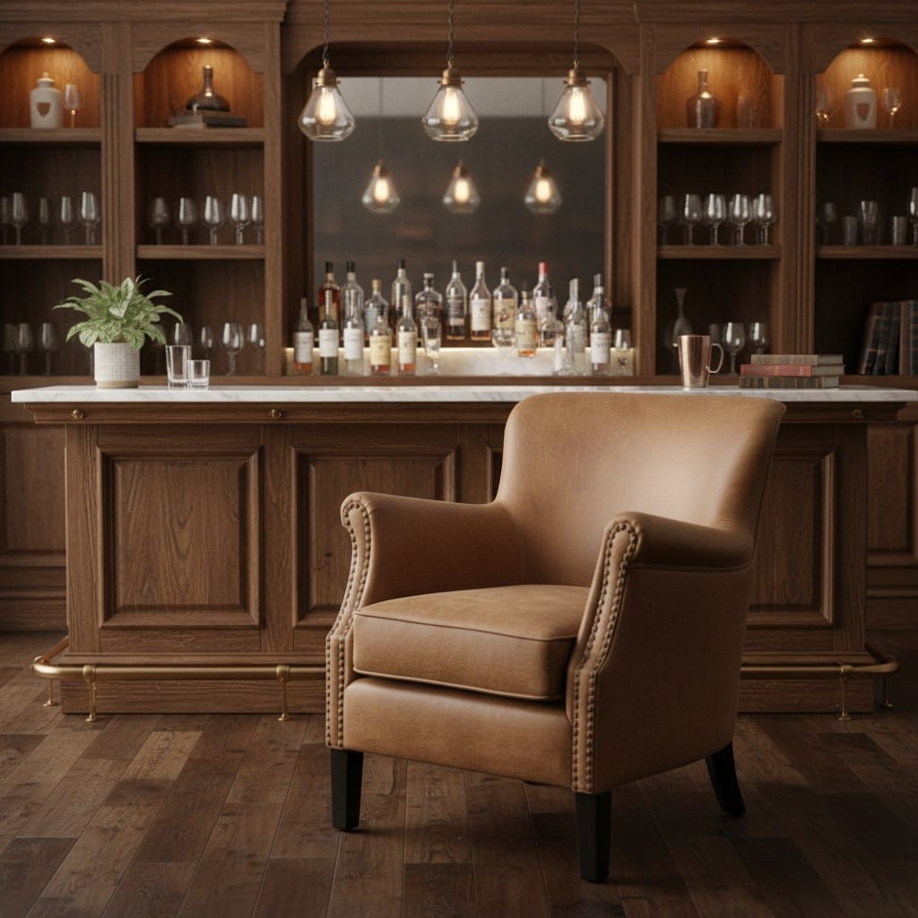 Armchair Cromarty Armchair in Vegan Vintage Leather