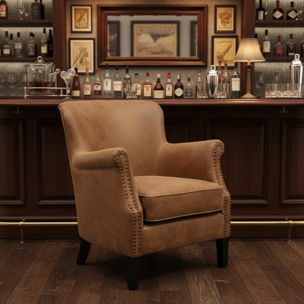 Armchair Cromarty Armchair in Vegan Vintage Leather