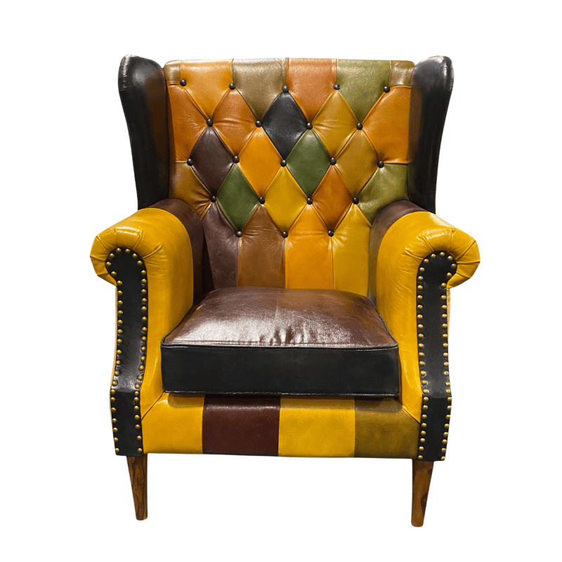 Armchair Harlequin Diamond Leather Armchair
