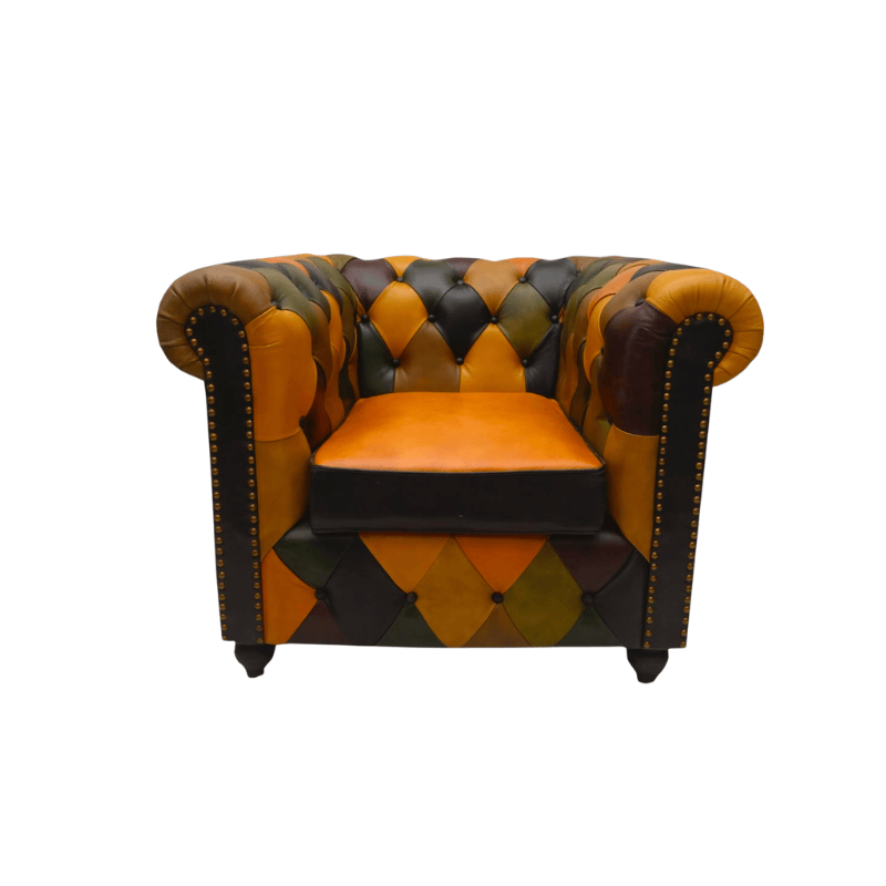 Armchair Harlequin Rolltop Leather Armchair