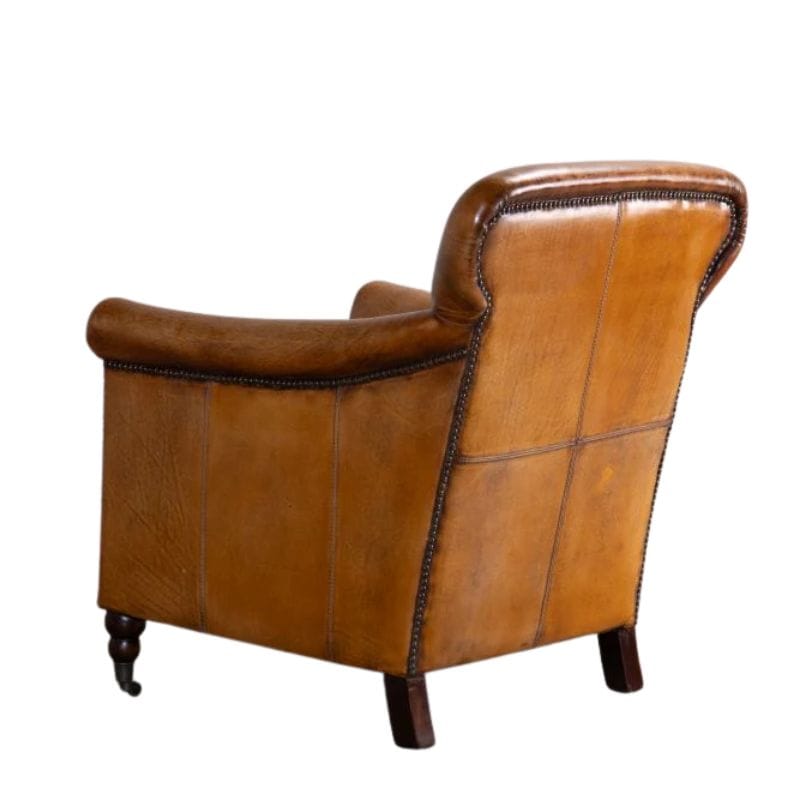 Armchair Langan Vintage Style Tan Leather Armchair